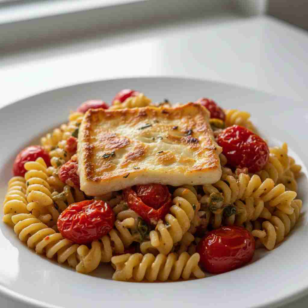 baked feta pasta with cherry tomatoes