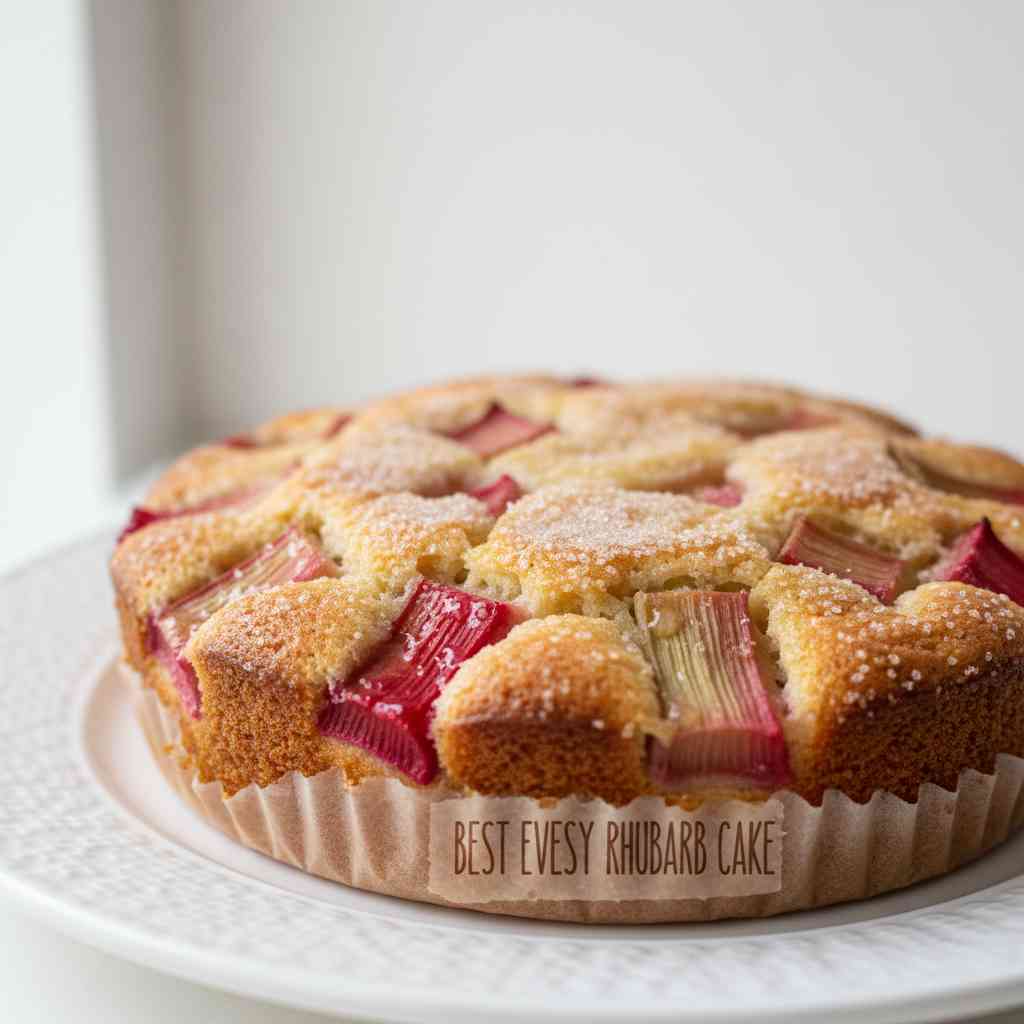 BEST EVER EASY RHUBARB CAKE