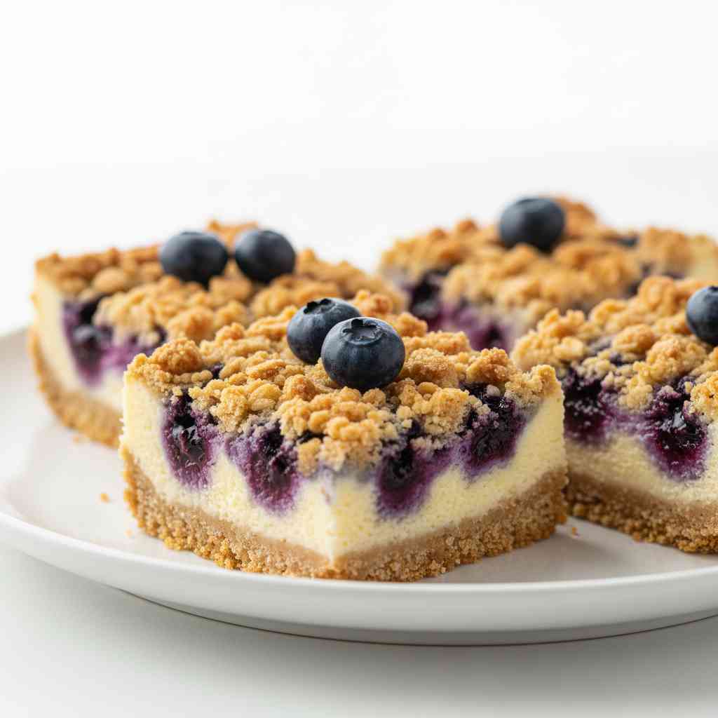 blueberry crumble cheesecake bars