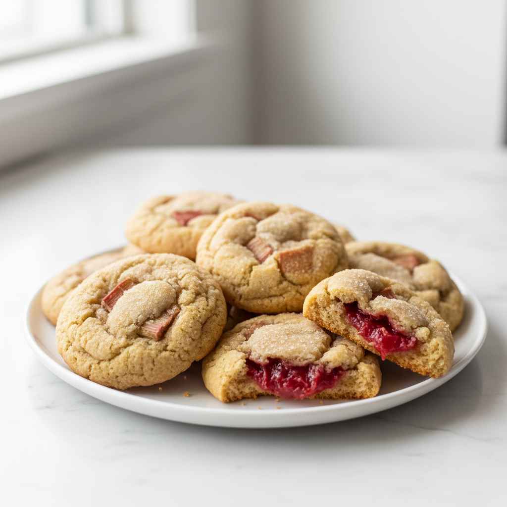Brown Sugar Rhubarb Cookies 2 Brown Sugar Rhubarb Cookies