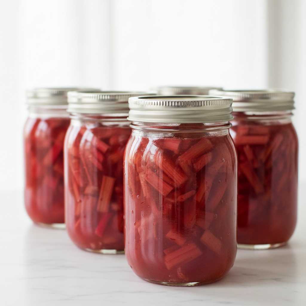 Canning Rhubarb Simple Syrup
