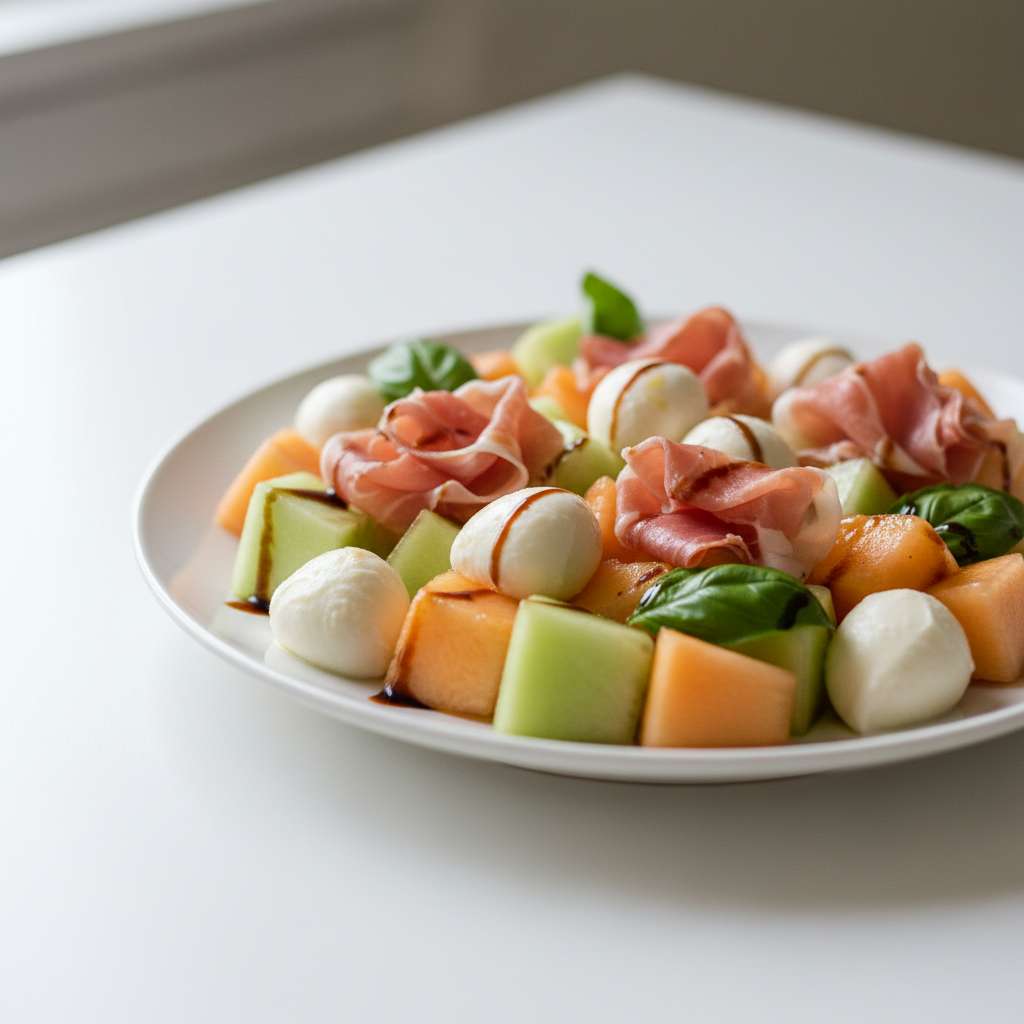 Caprese Melon Salad Prosciutto Mozzarella