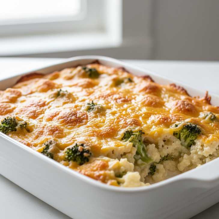 creamy cheesy broccoli cauliflower rice casserole featured - Creamy cheesy broccoli cauliflower rice casserole