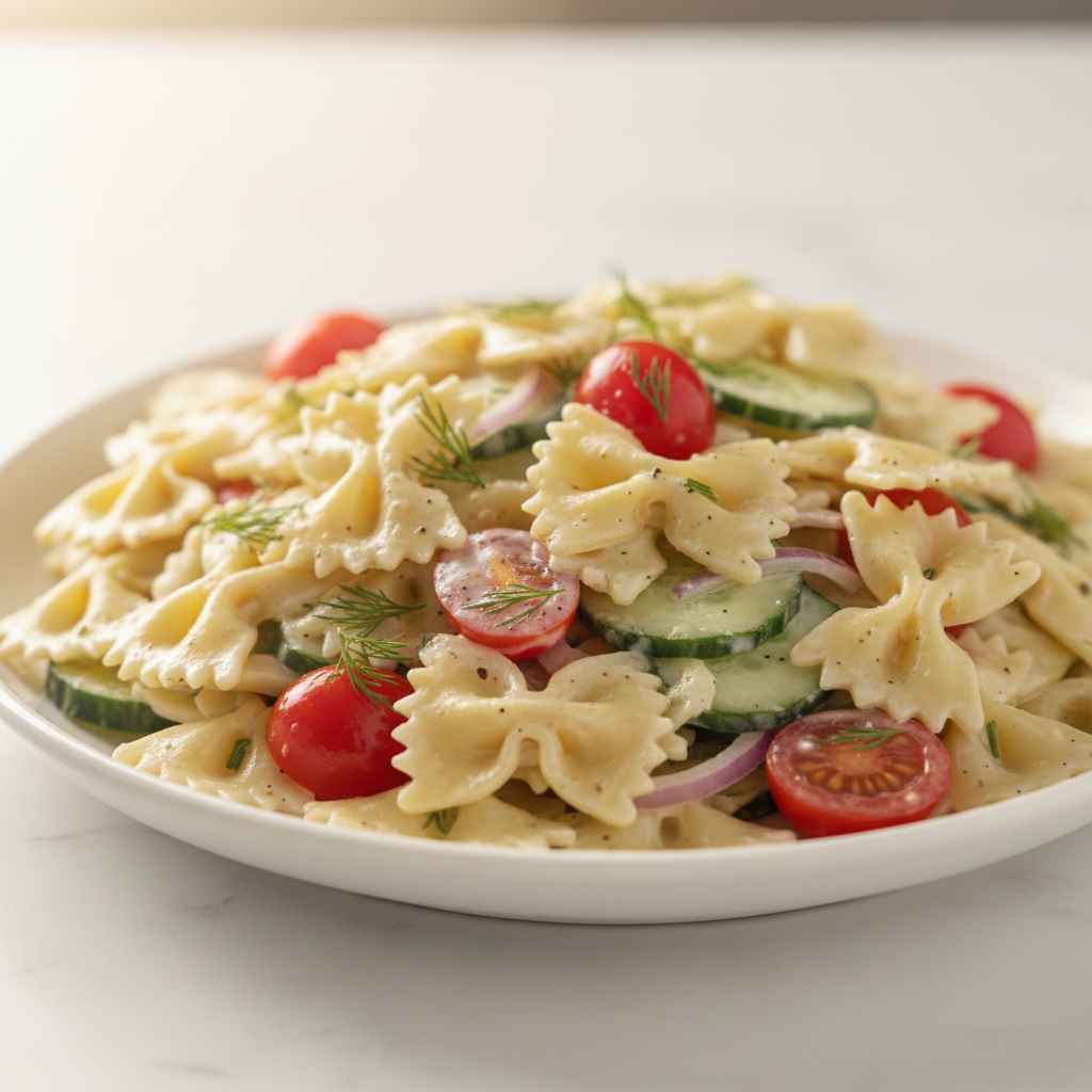Creamy Bow Tie Pasta Salad