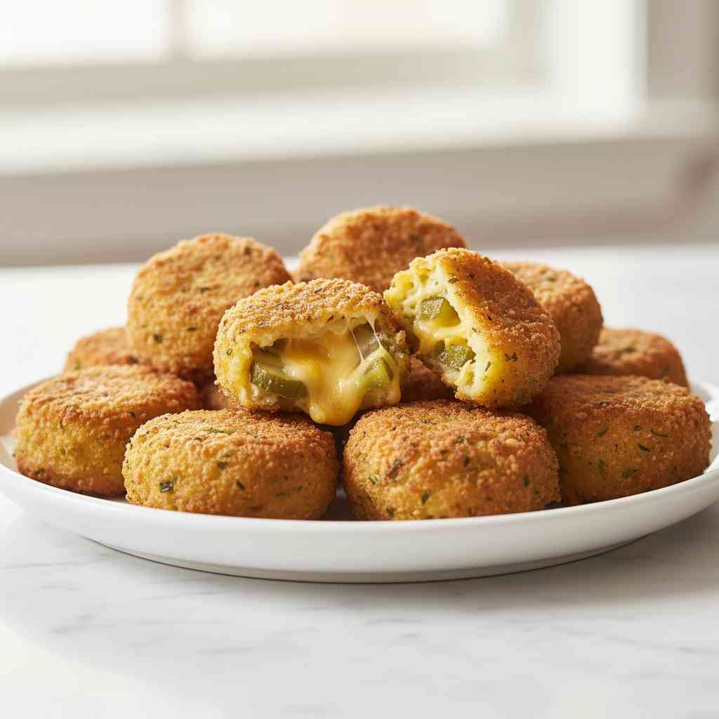 Crispy Pickle Cheese Bites