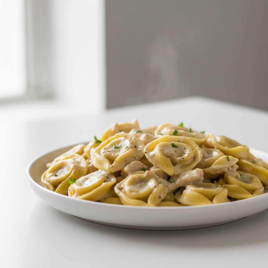 Crockpot Alfredo Tortellini