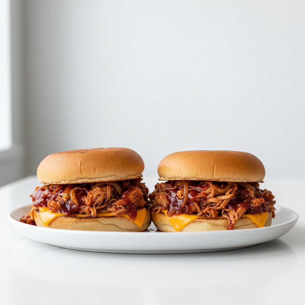 crockpot bbq pulled chicken sandwiches