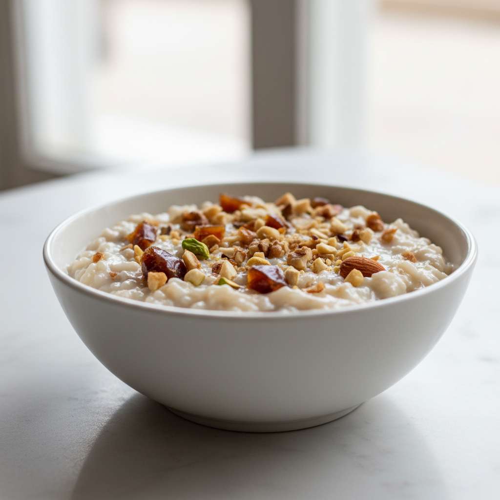 dates and nuts cream of rice