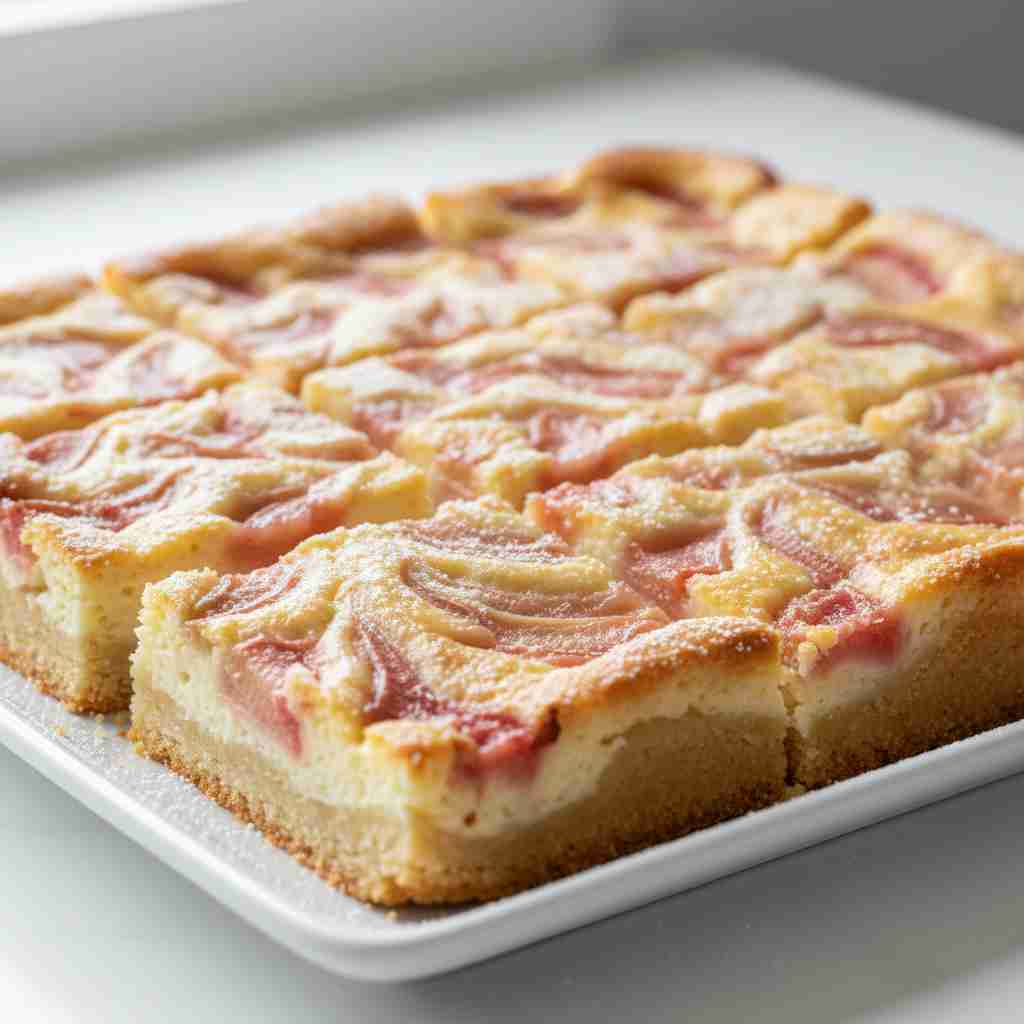 Delicious Rhubarb Cream Cheese Bars