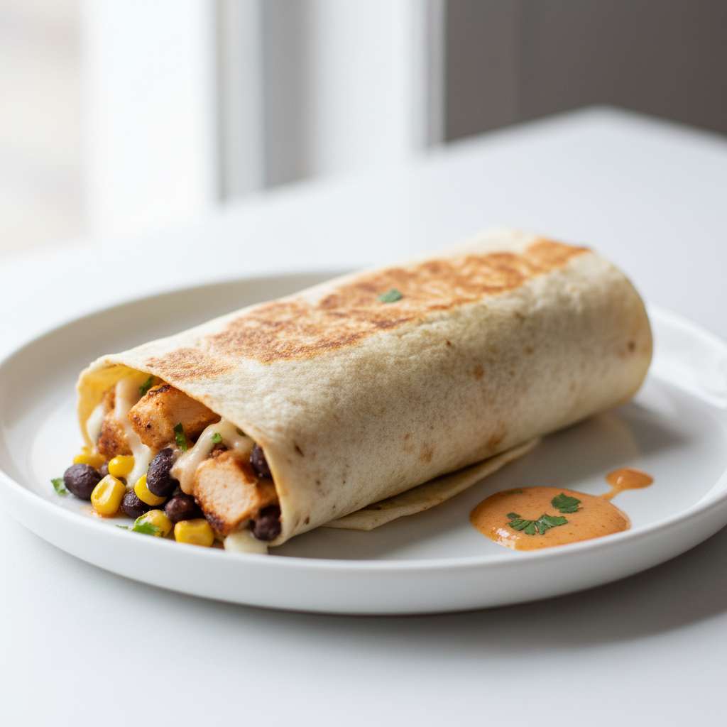 Easy Chipotle Ranch Grilled Chicken Burrito
