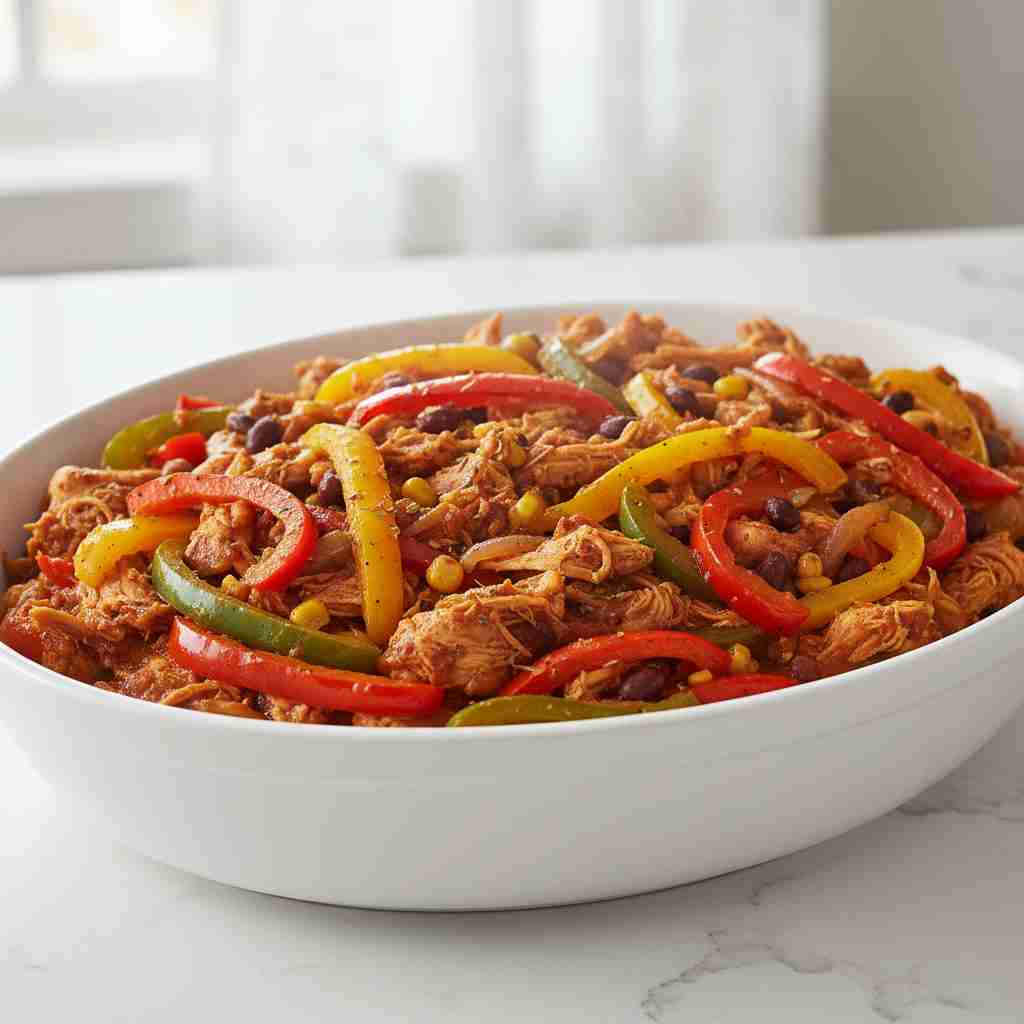 Easy Crockpot Chicken Fajitas