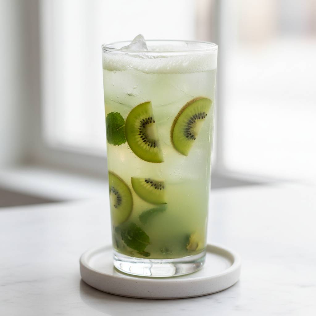 Easy Kiwi Mint Cold Brew Green Tea