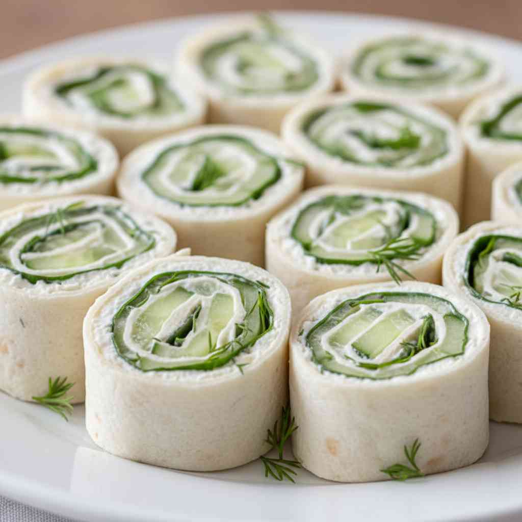 Easy Make-Ahead Cucumber Dill Pinwheel