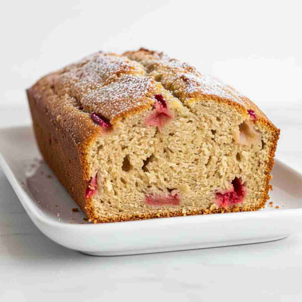 Easy Moist Rhubarb Bread