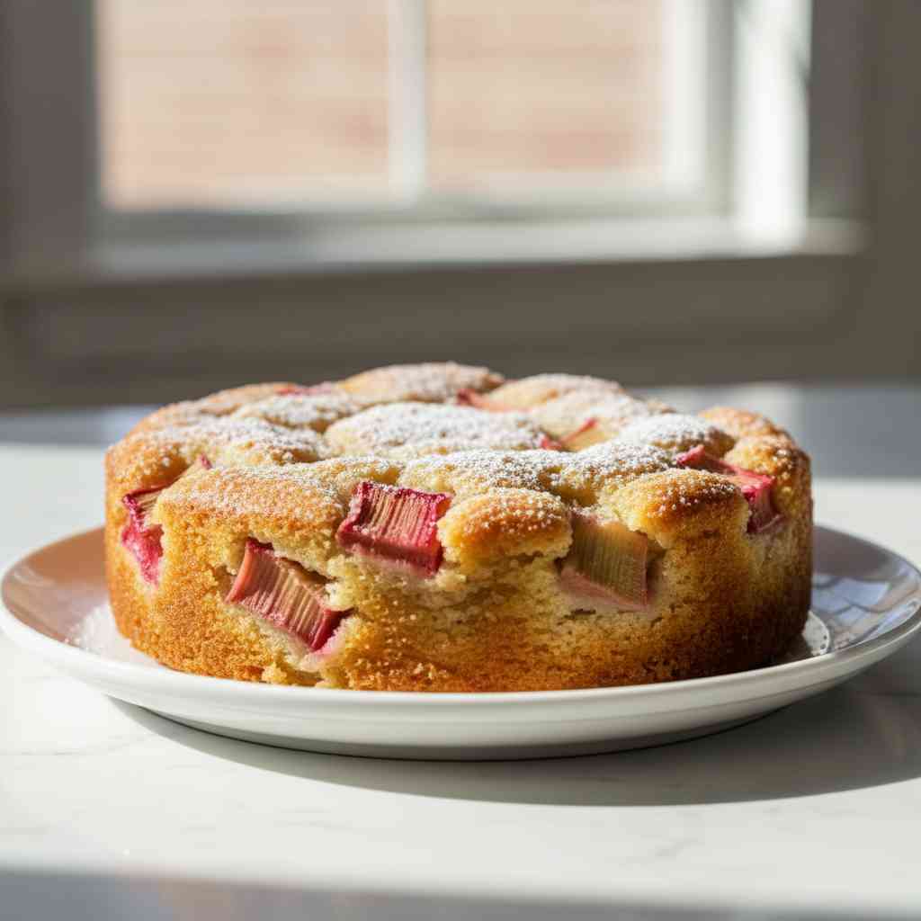 Easy Rhubarb Cake with Cake Mix 2 Easy Rhubarb Cake with Cake Mix