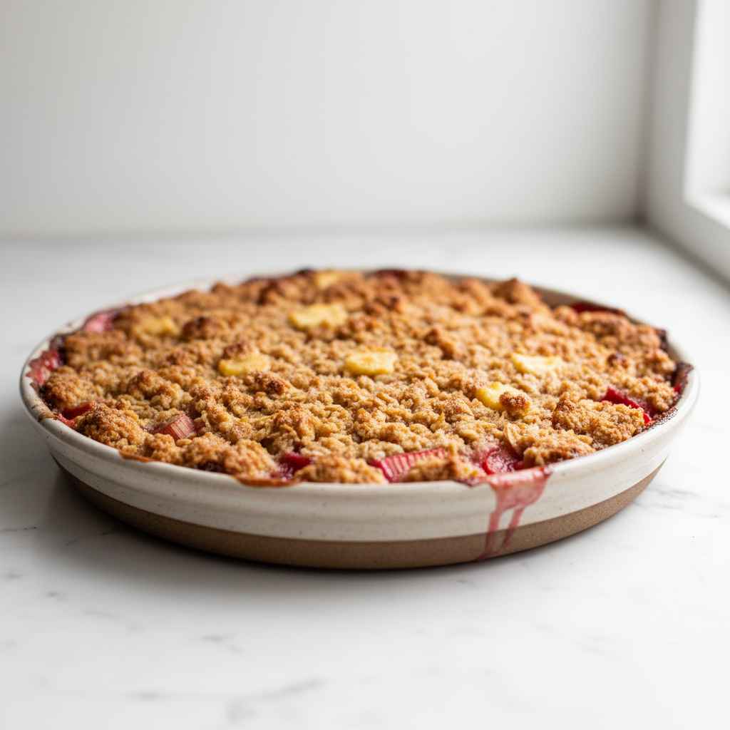Easy Rhubarb Crisp 2 Easy Rhubarb Crisp
