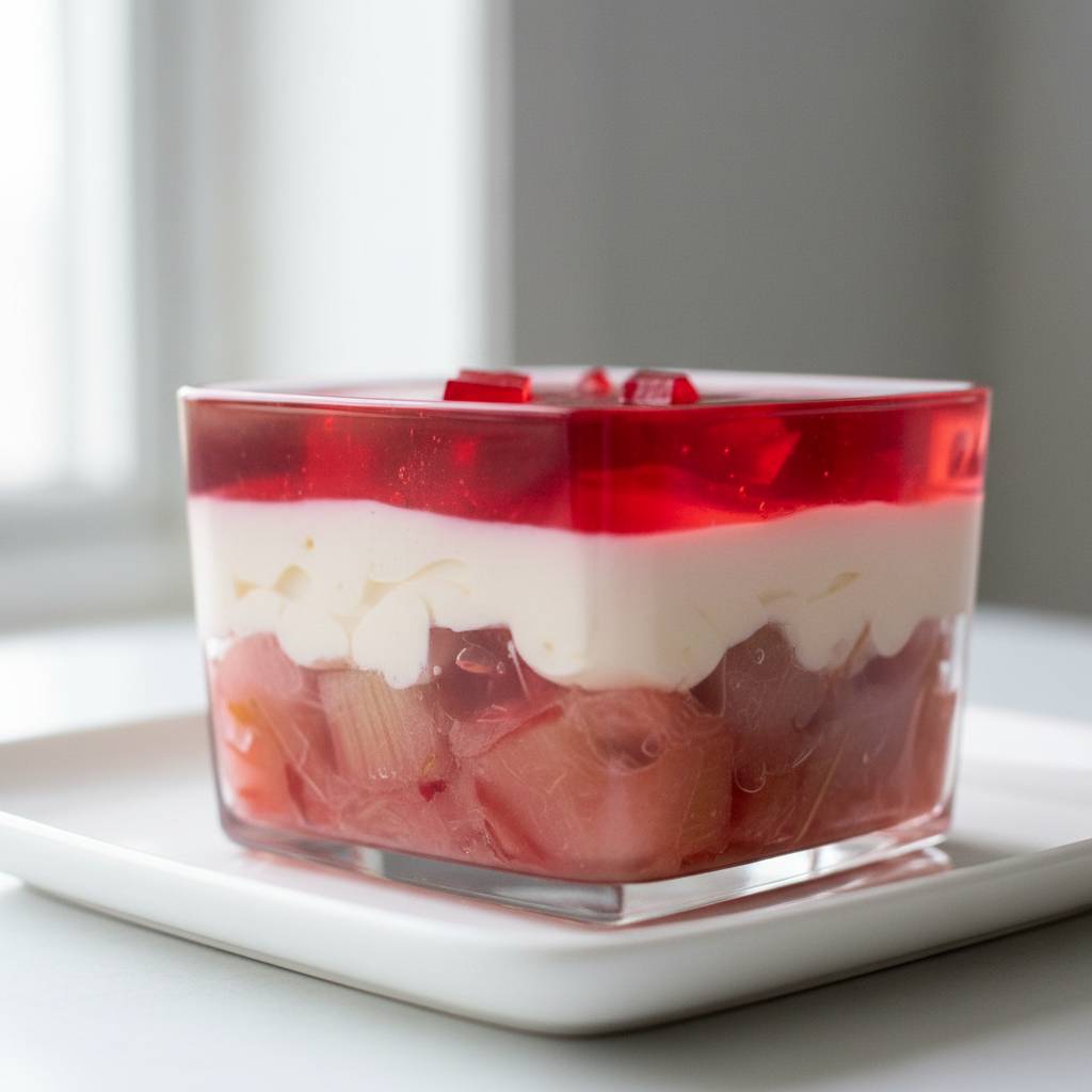 Easy Rhubarb Dessert with Jello 2 Easy Rhubarb Dessert with Jello