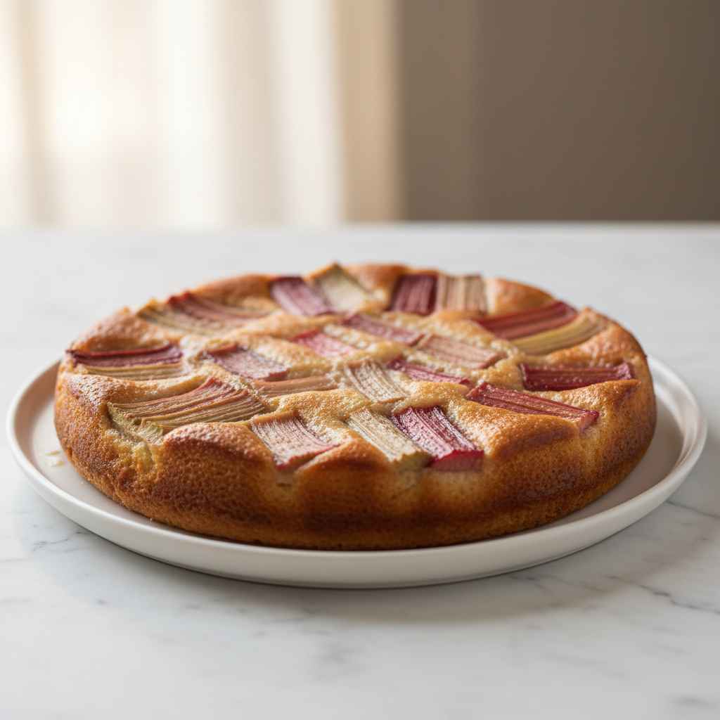 Easy Rhubarb Upside-Down Cake