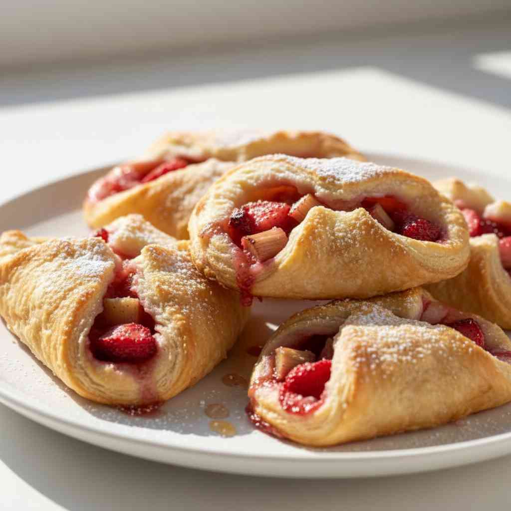 Easy Strawberry Rhubarb Turnovers