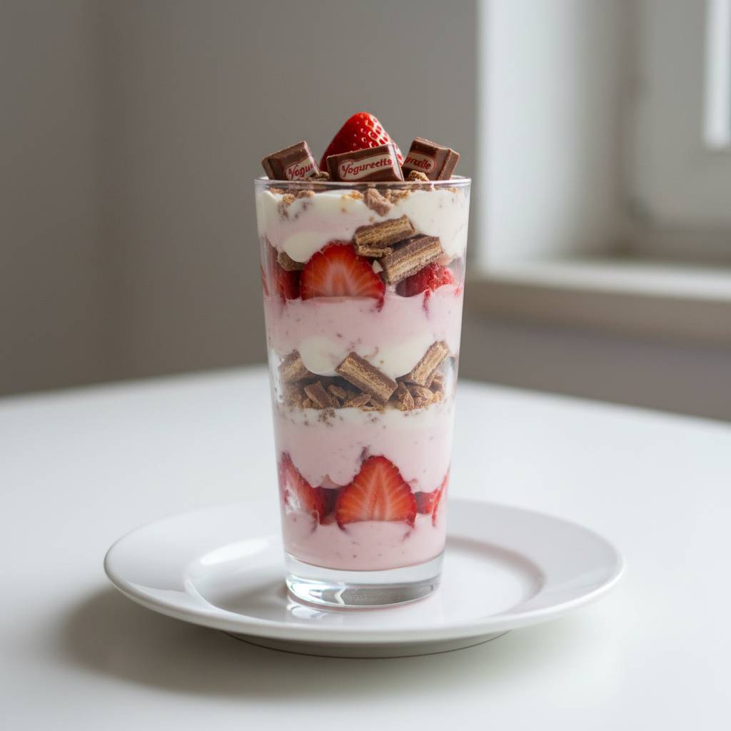 Erdbeer-Parfait mit Yogurette