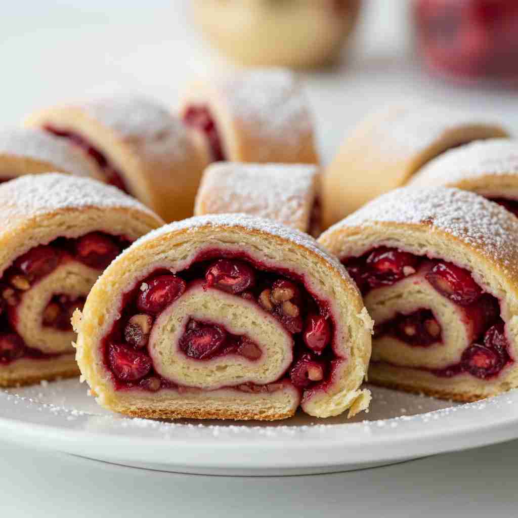Festive Christmas Cranberry Roll Ups
