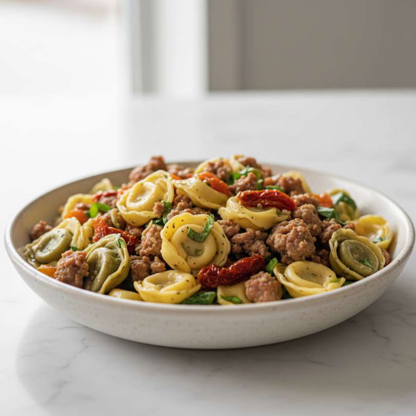 fresh grinder tortellini salad featured - Fresh grinder tortellini salad