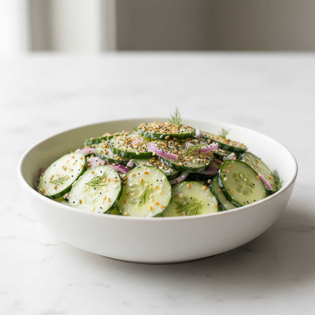 Fresh Everything Bagel Cucumber Salad Recipe