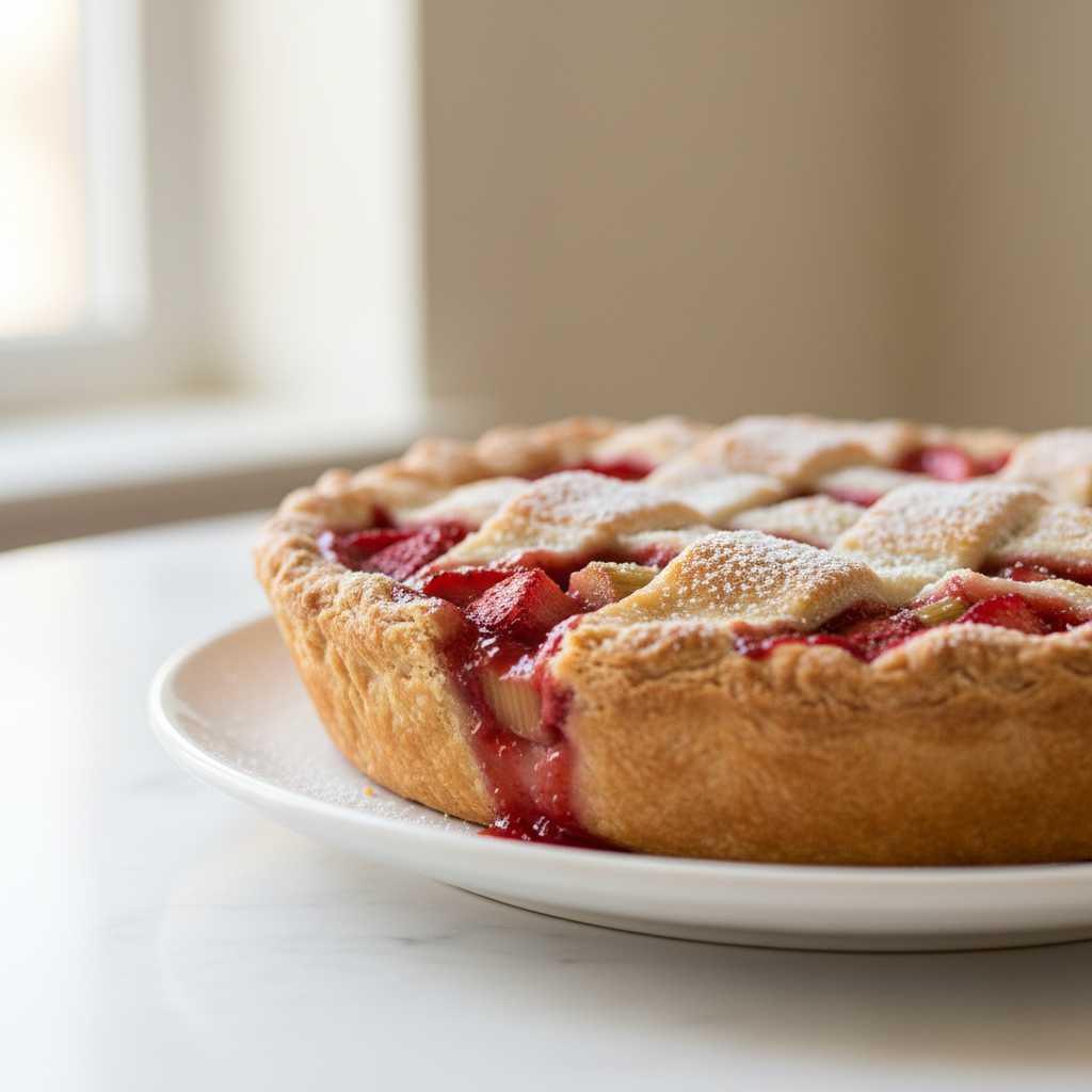 Fresh Strawberry Rhubarb Pie 2 Fresh Strawberry Rhubarb Pie