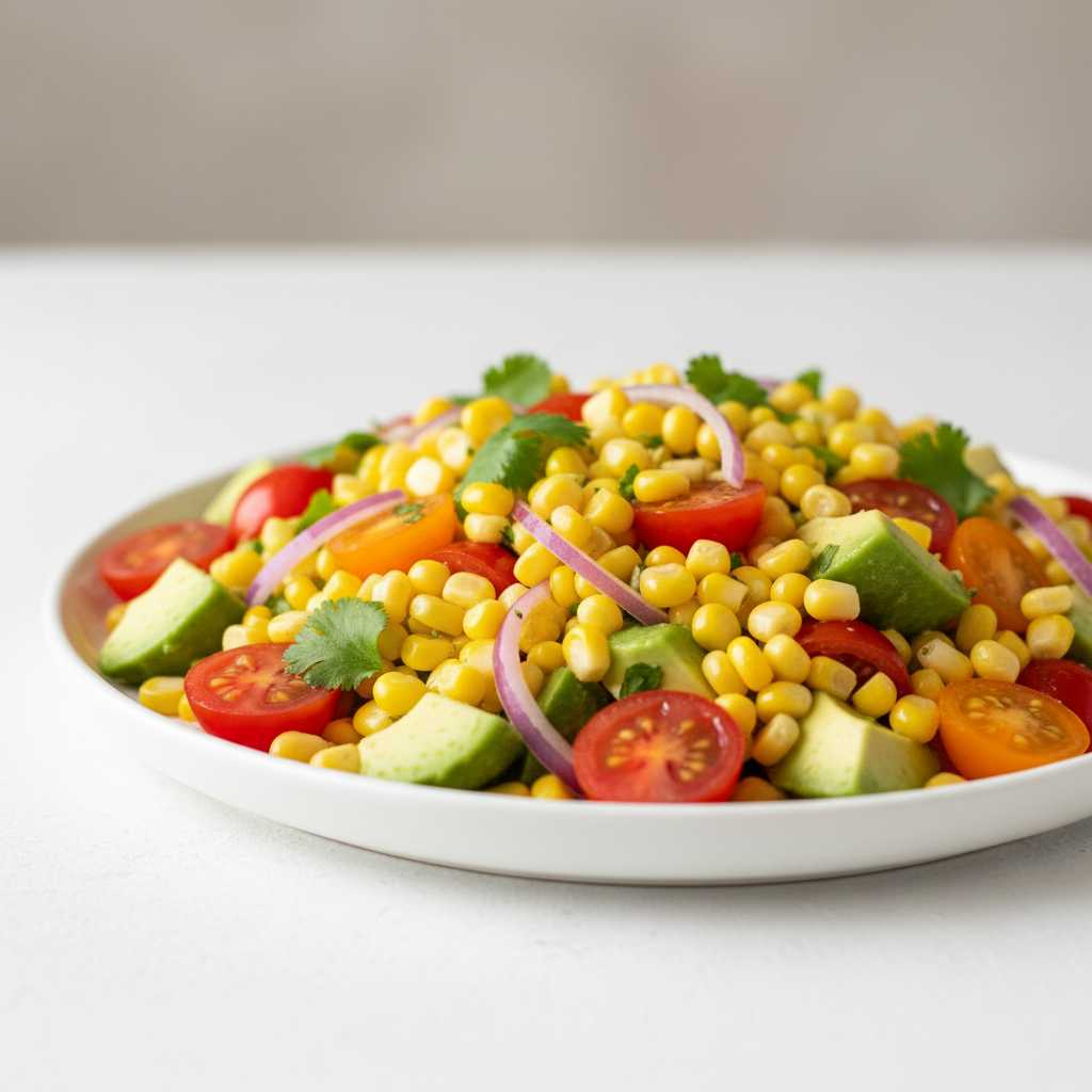 Fresh Summer Corn Salad Avocado Tomato
