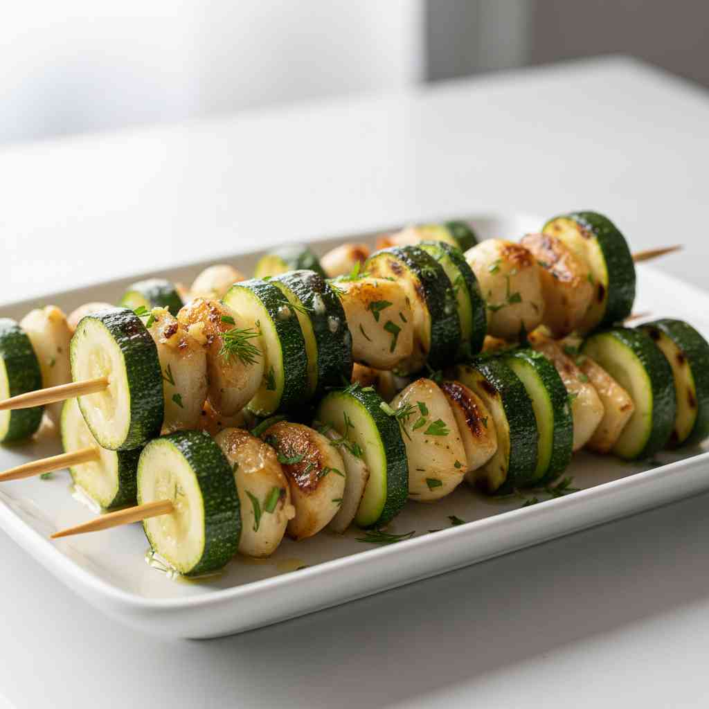 Garlic Butter Zucchini Skewers Recipe