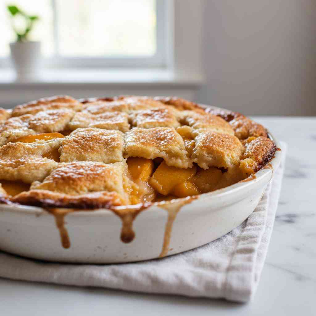 Grandmother's Fresh Peach Cobbler