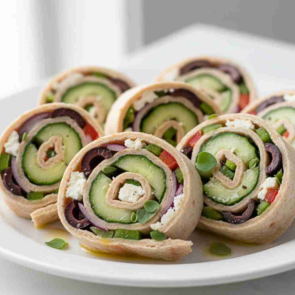 Greek Salad Pinwheels