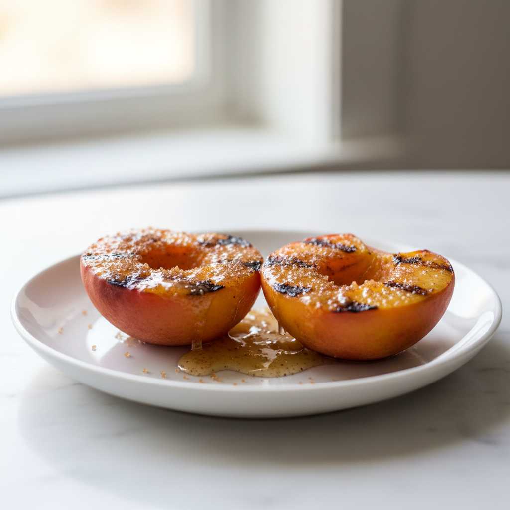 Grilled Peaches with Cinnamon Brown Sugar