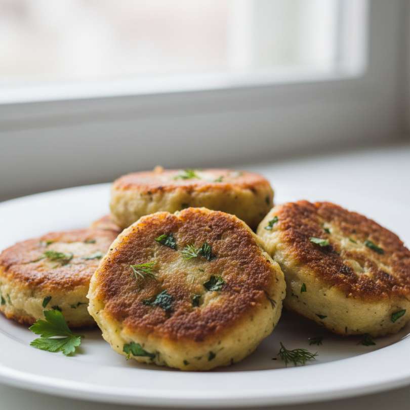ground lamb stuffed potato patties with herbs featured - ground lamb stuffed potato patties with herbs