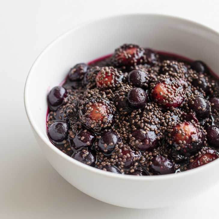healthy no sugar blueberry chia seed smash jam featured 1 - Healthy no sugar blueberry chia seed smash jam