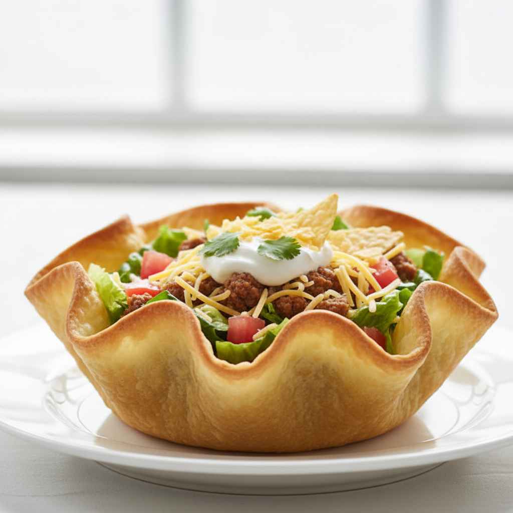 Homemade Crispy Taco Salad Shells