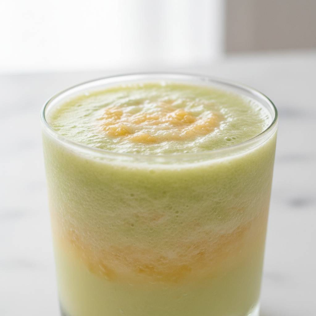 honeydew and pineapple tropical smoothie