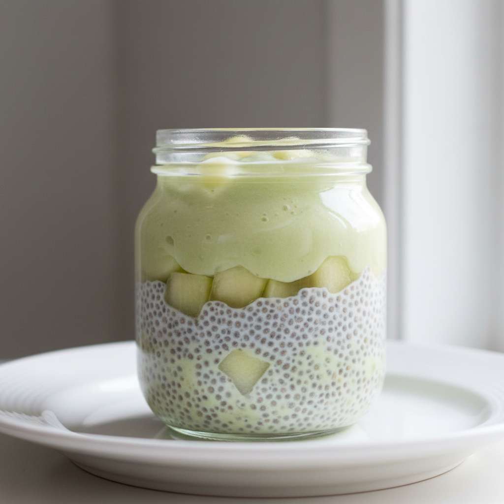 honeydew chia pudding for gut health breakfast