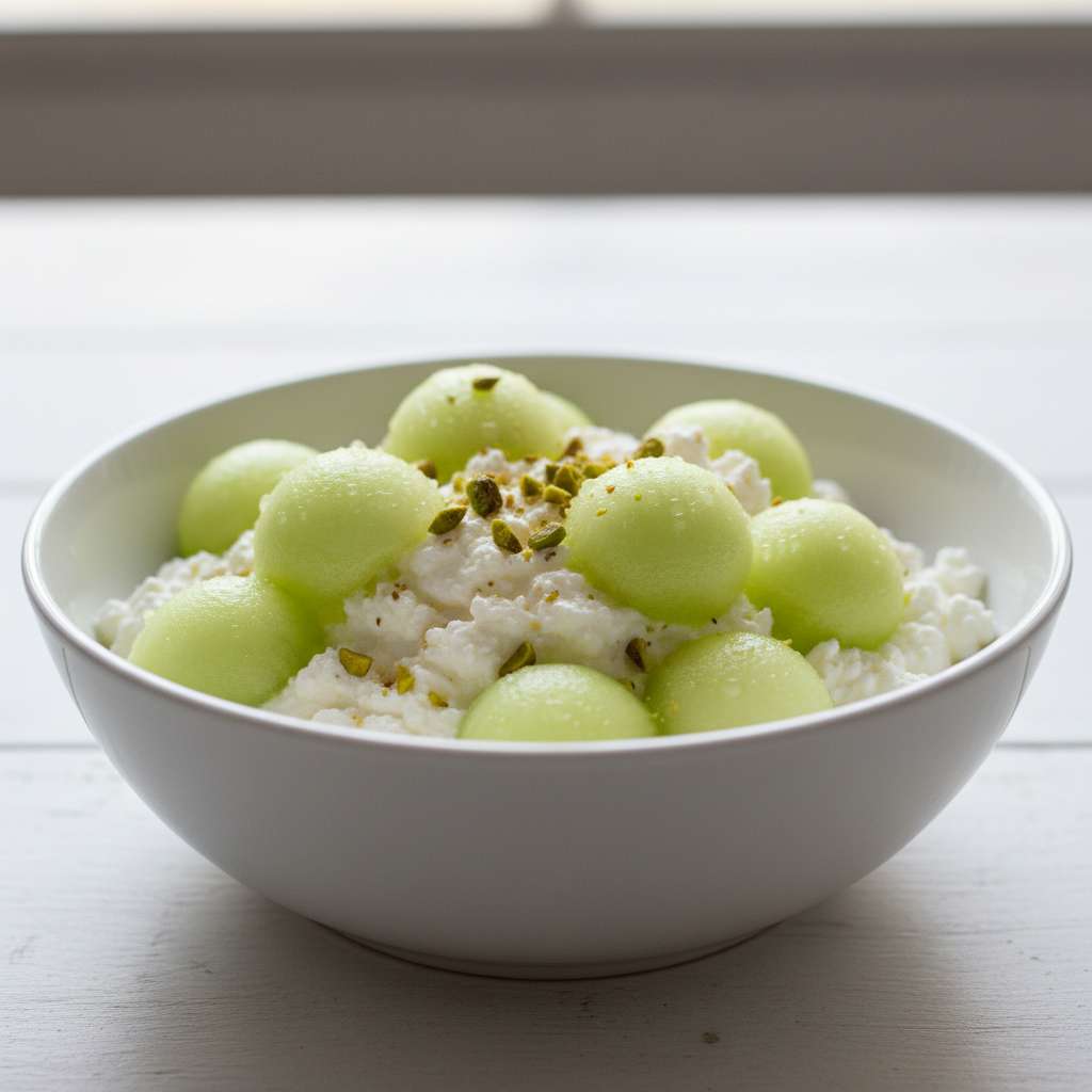 honeydew cottage cheese breakfast bowl