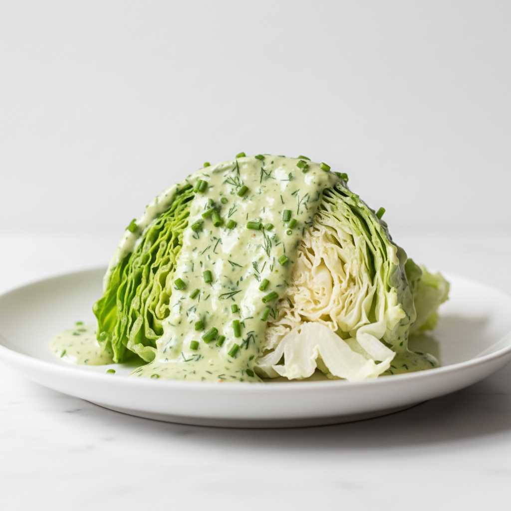 iceberg lettuce salad with green goddess