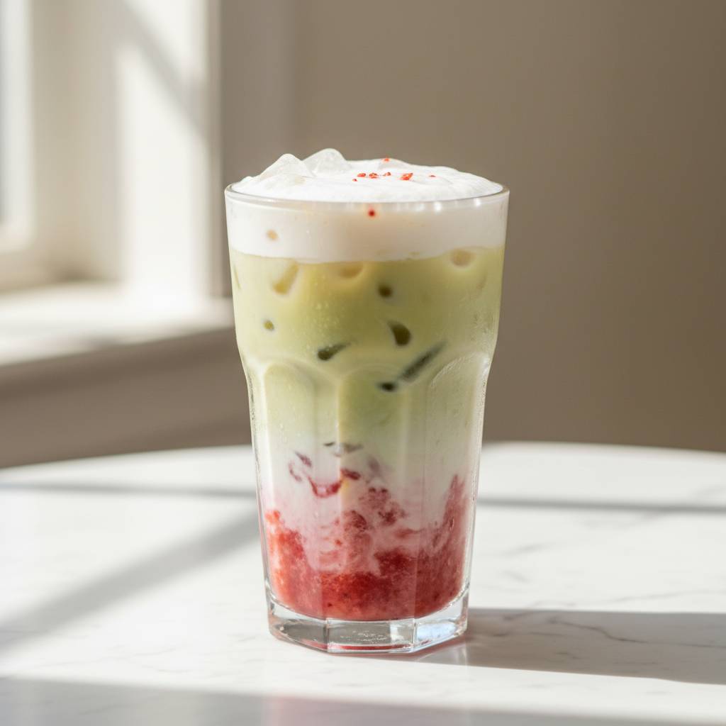 Iced Strawberry Jasmine Tea Latte