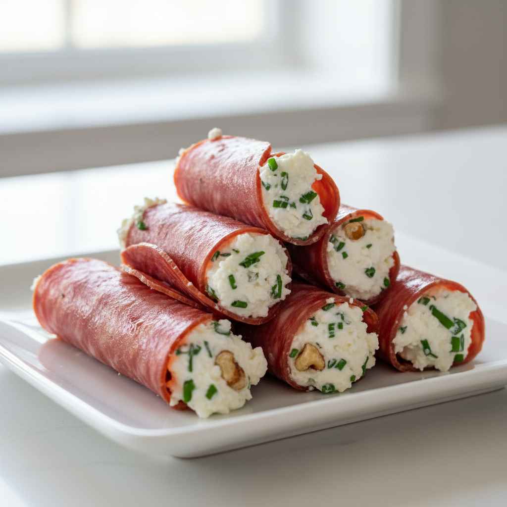 Keto Salami Roll-Ups