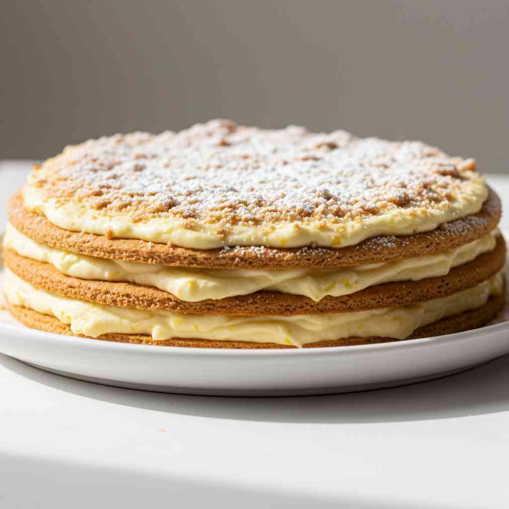 lemon icebox cake with graham crackers