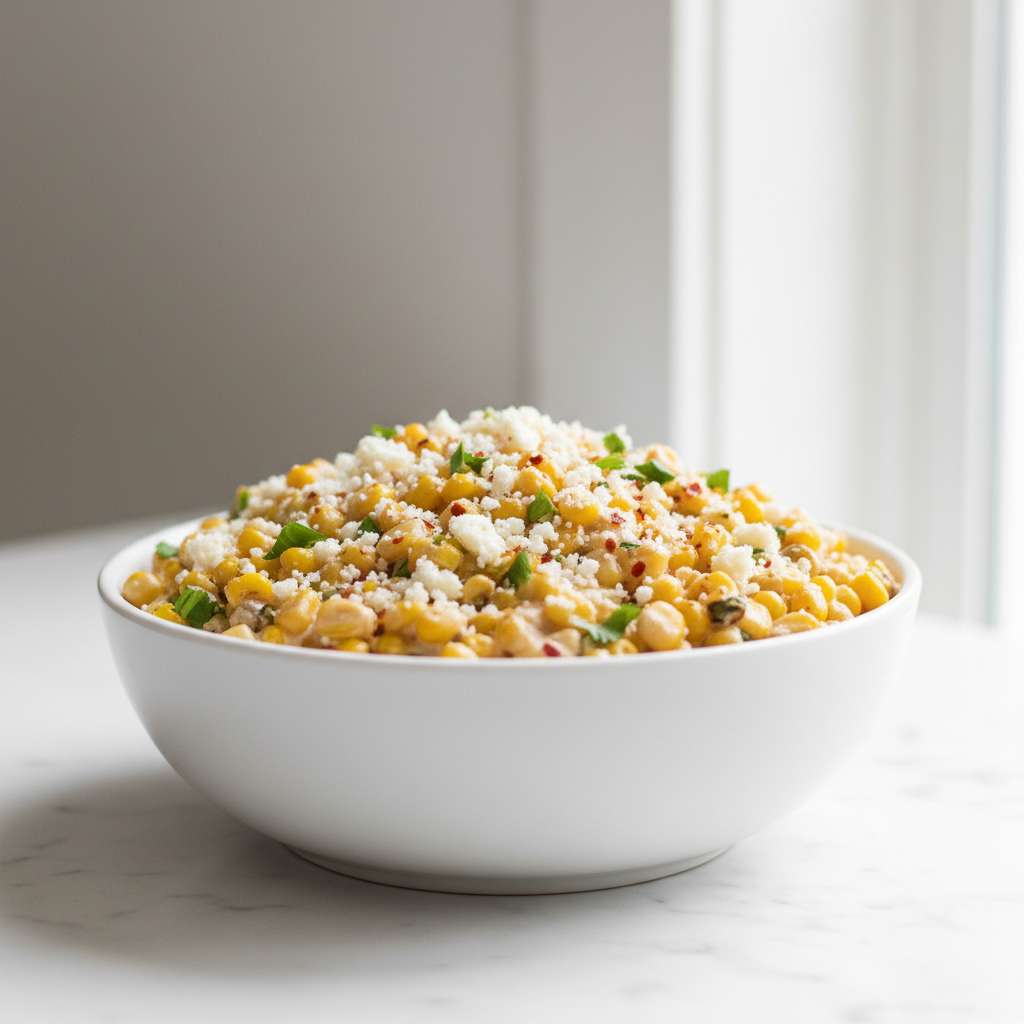 Mexican street corn dip with cotija