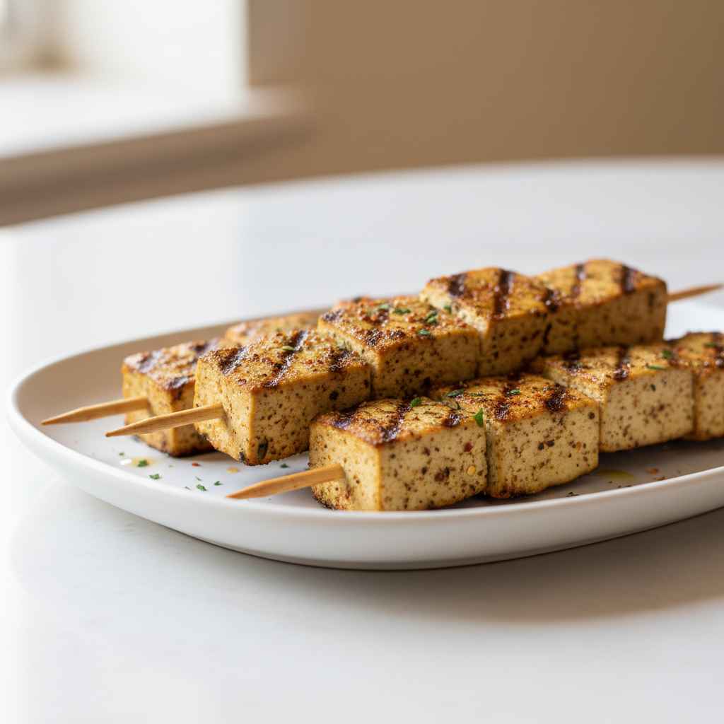 Middle Eastern Tofu Kebabs - Vegan