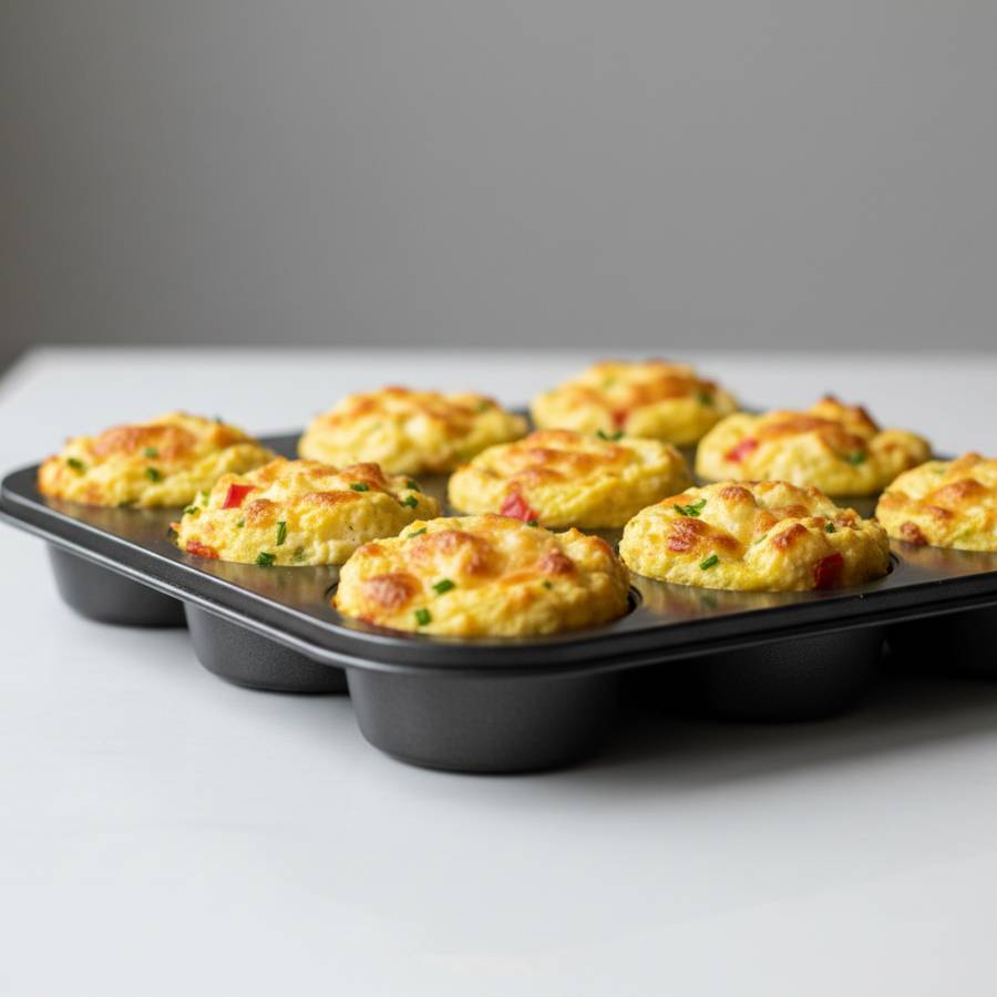 muffin tin cottage cheese egg bites featured - muffin tin cottage cheese egg bites