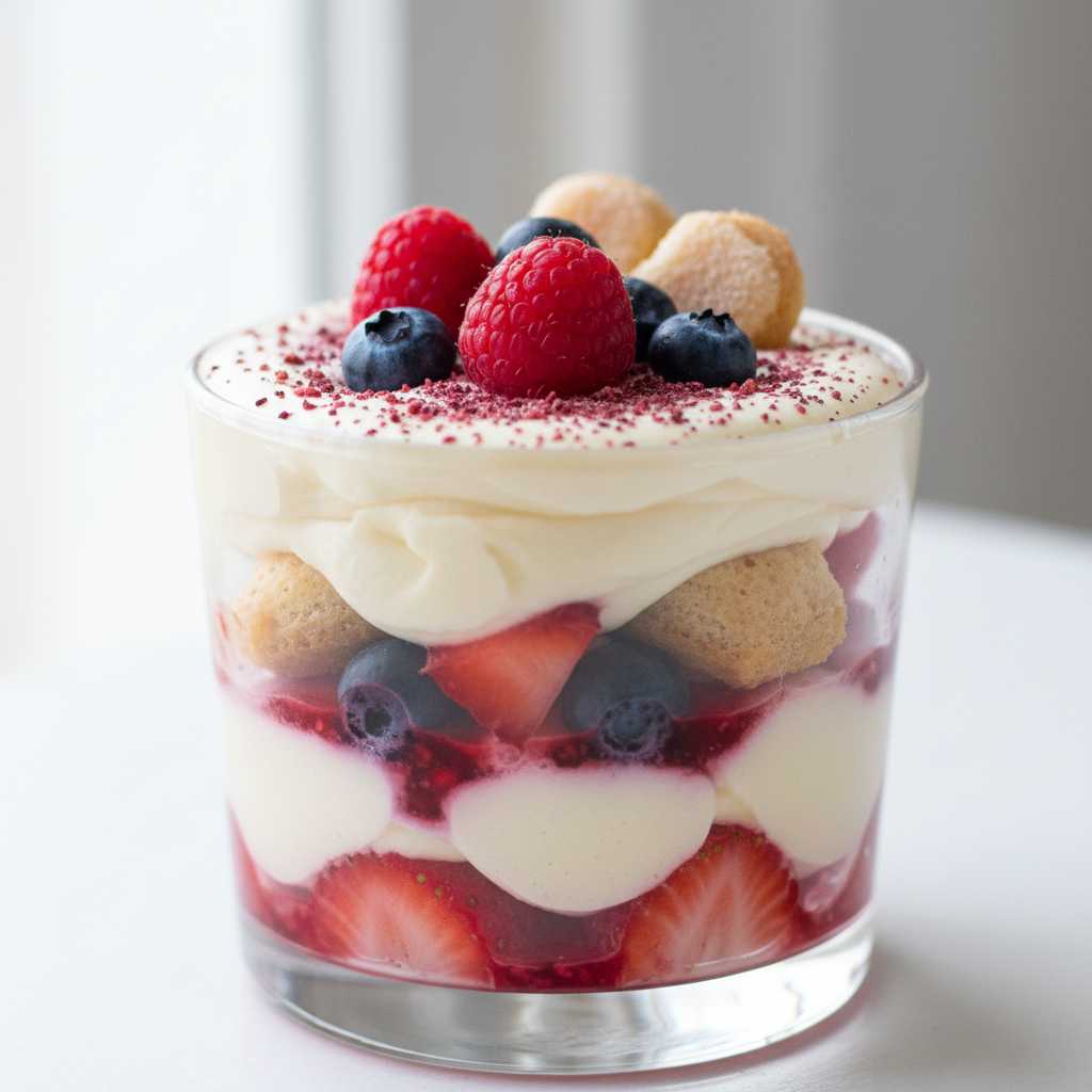 no bake berry tiramisu