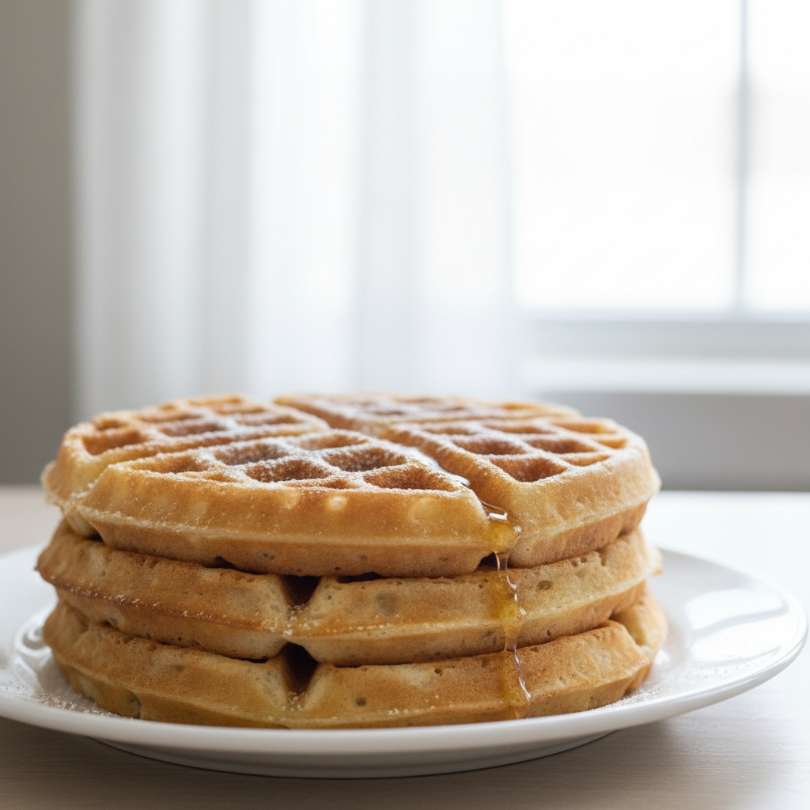overnight buttermilk protein waffles featured 1 - overnight buttermilk protein waffles