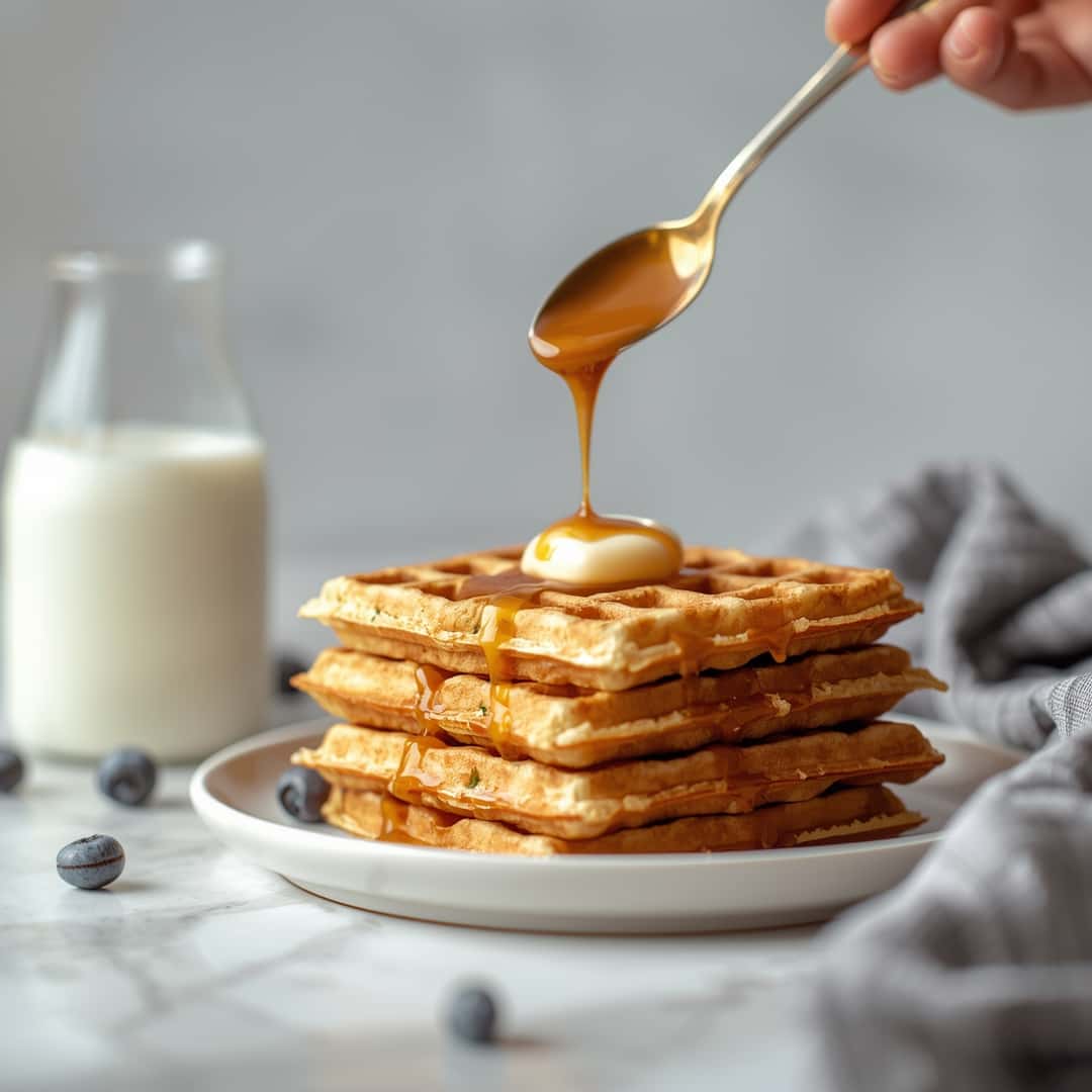 overnight buttermilk protein waffles