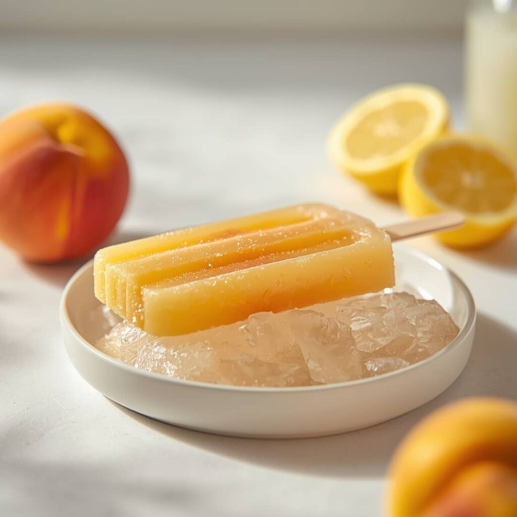 peach lemonade ice pops sweet tangy summer treat